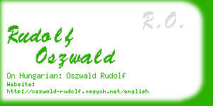 rudolf oszwald business card